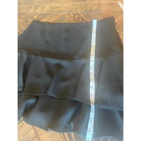 Ralph Lauren Neutral Black Tiered Skirt Women 8 Minimalist Preppy Whimsigoth - Picture 5 of 9